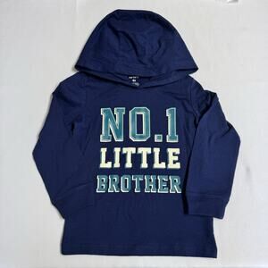 Carter's No. 1 Little Brother Hoodie Dark Blue Boy's Size 4T